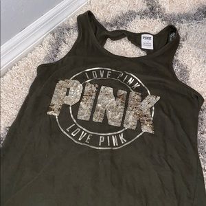 PINK green sparkly tee!